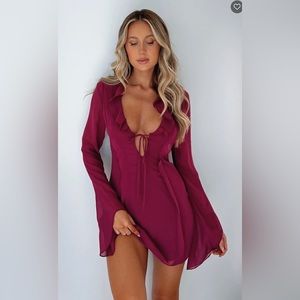 White Fox Boutique Long Sleeve Mini Dress